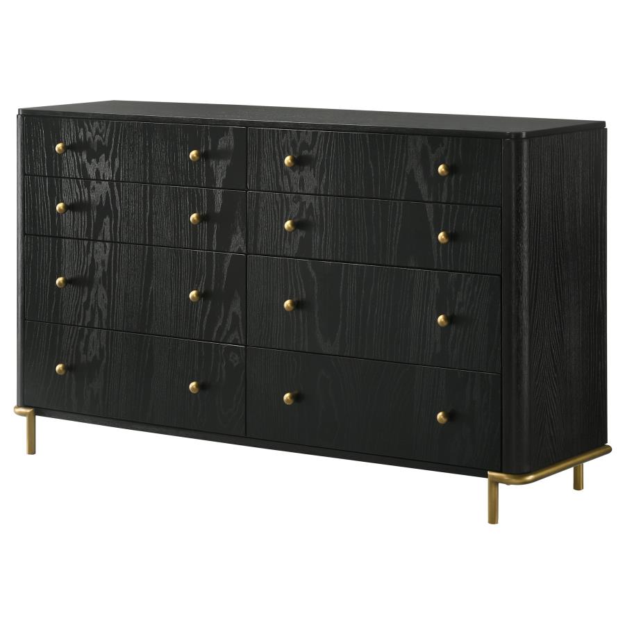 Arini 8-drawer Dresser Black view 4