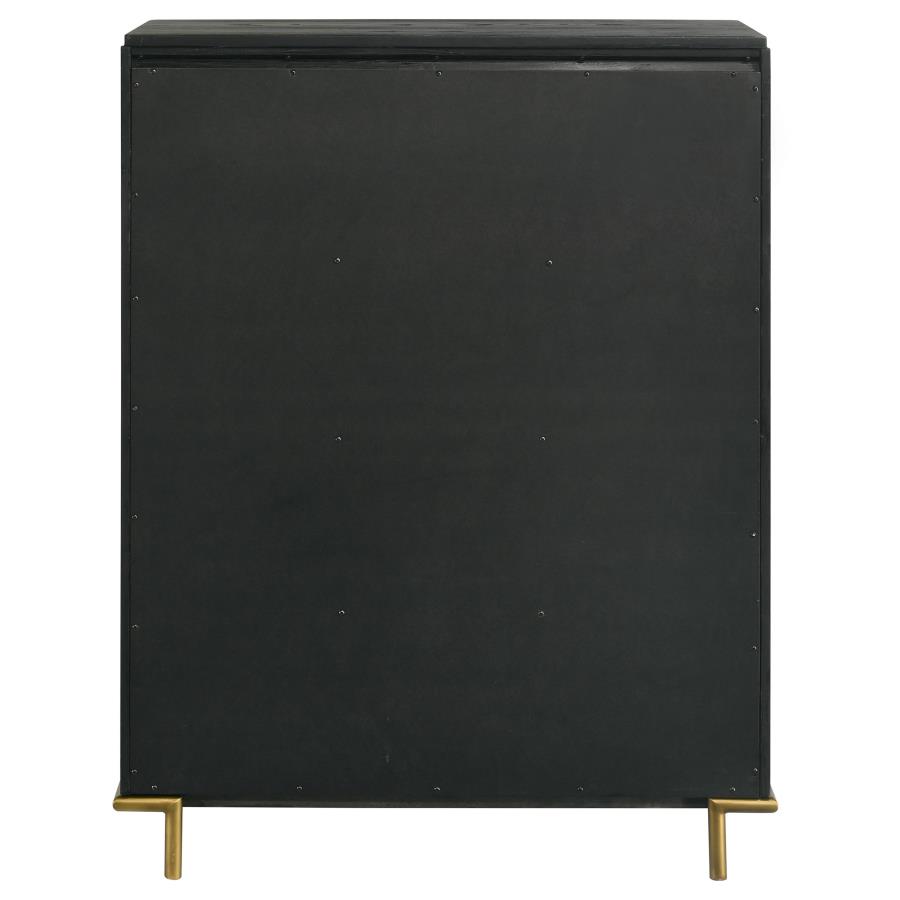 Arini 5-drawer Bedroom Chest Black view 7