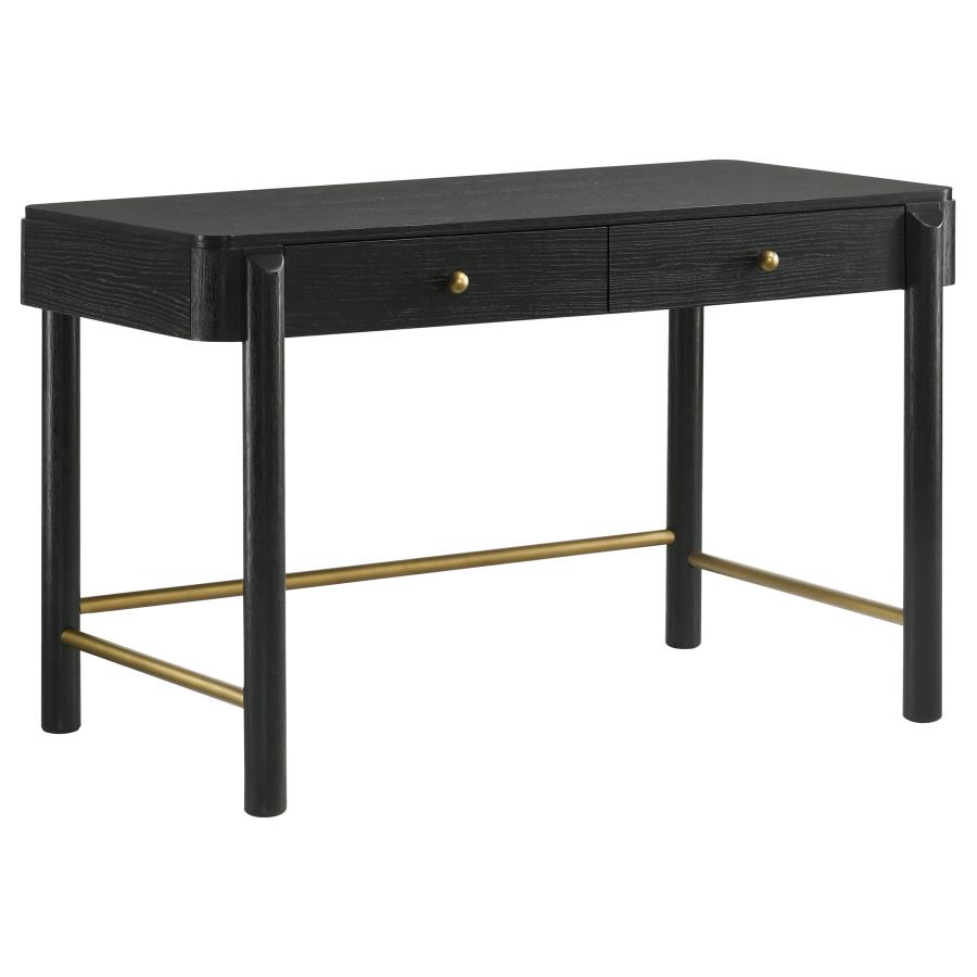 Arini 2-piece Makeup Vanity Table and Mirror Set Black view 3