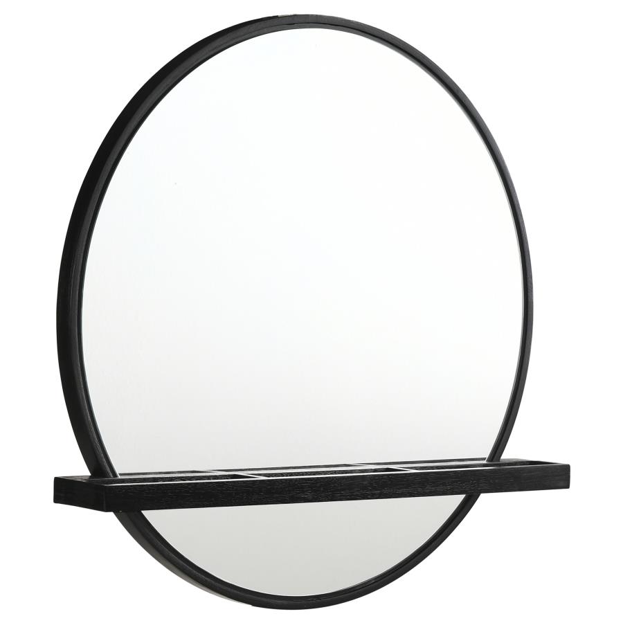 Arini 2-piece Makeup Vanity Table and Mirror Set Black view 6