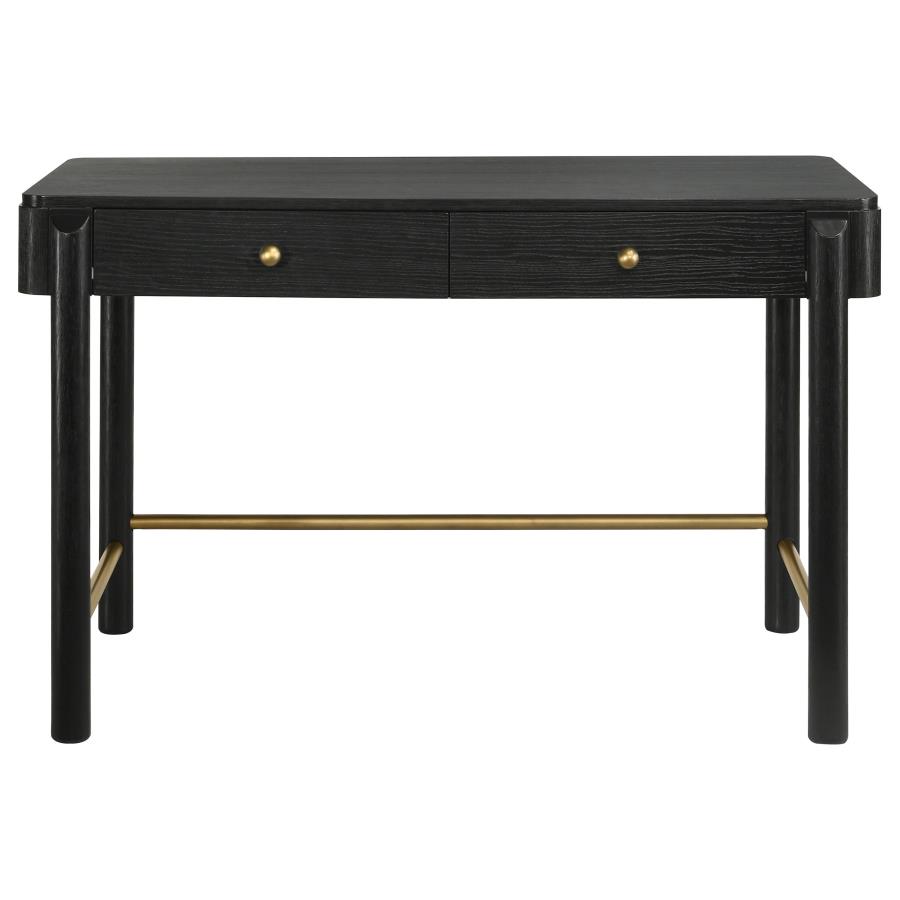 Arini 2-drawer Vanity Desk Makeup Table Black view 4