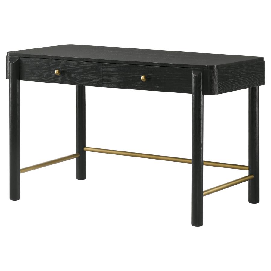 Arini 2-drawer Vanity Desk Makeup Table Black view 5
