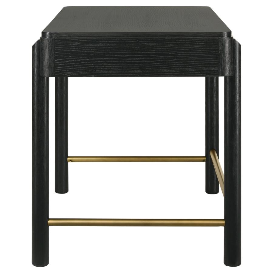 Arini 2-drawer Vanity Desk Makeup Table Black view 6