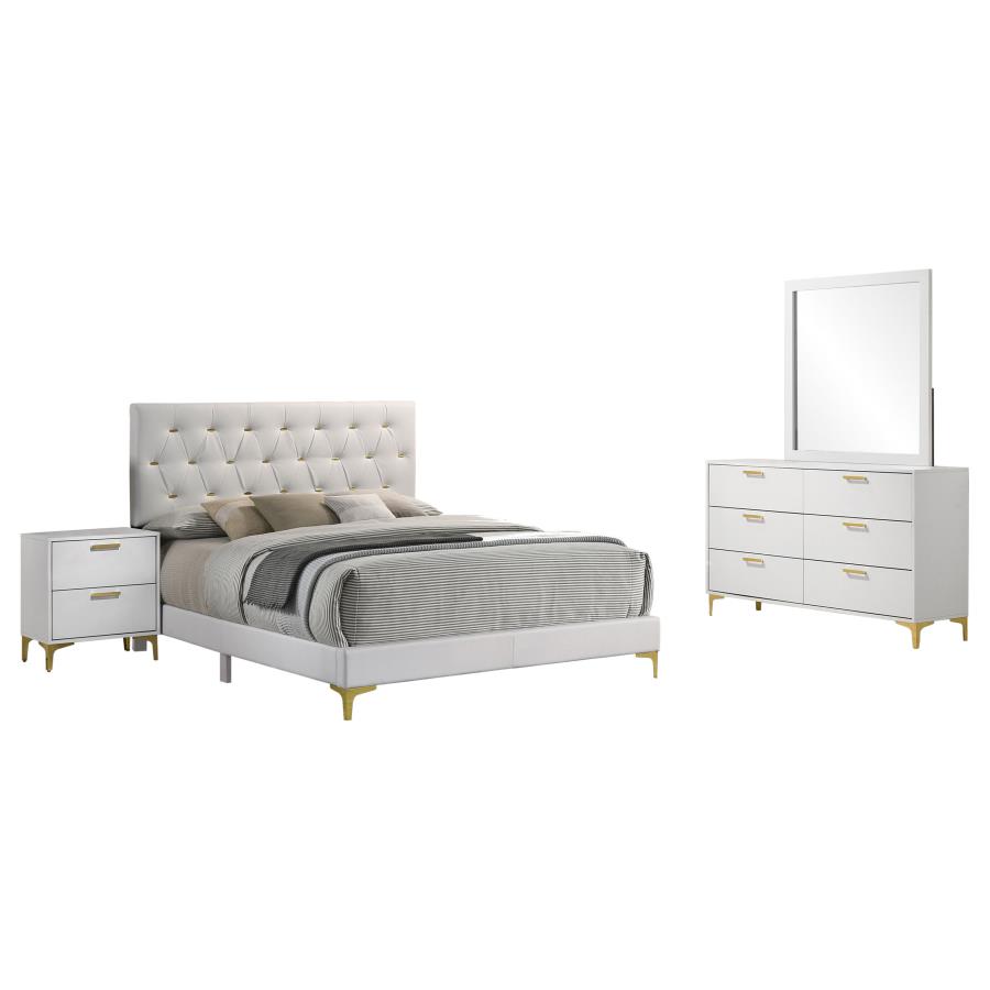 Kendall 4-piece Eastern King Bedroom Set White view 2