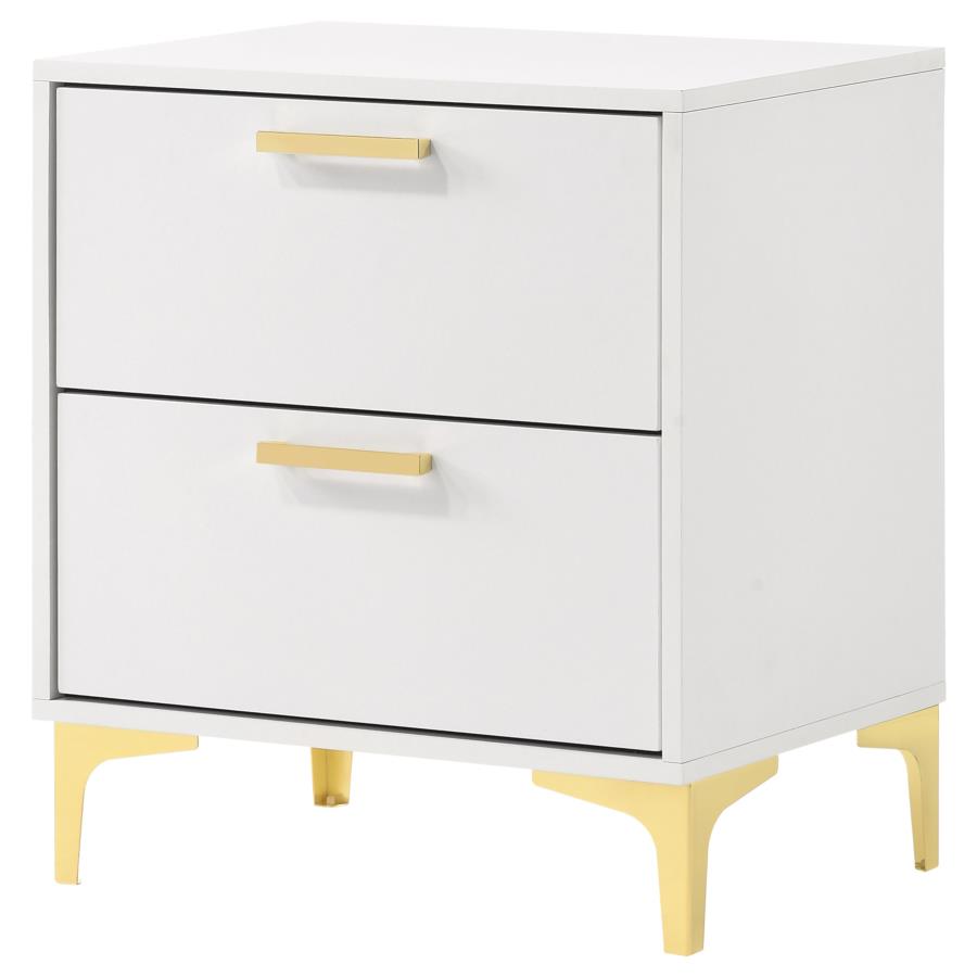 Kendall 2-drawer Nightstand White view 4