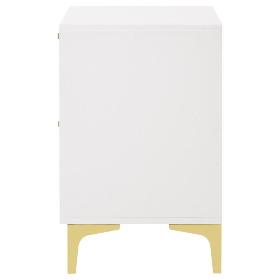 Kendall 2-drawer Nightstand White view 5