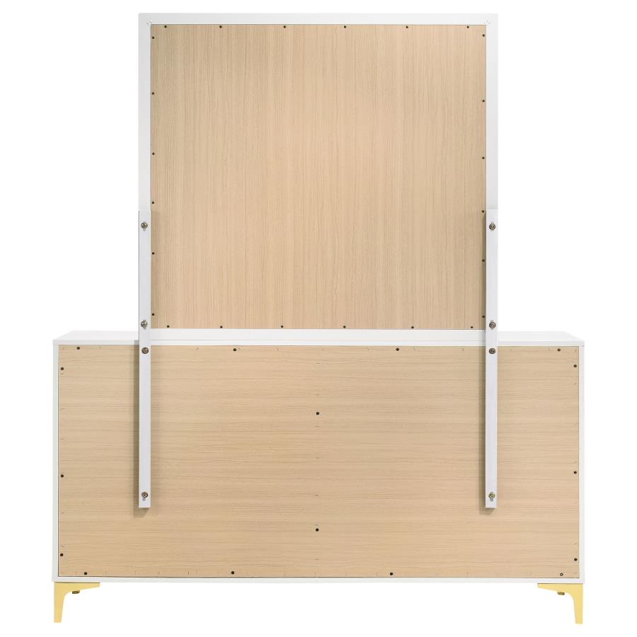 Kendall 6-drawer Dresser with Mirror White view 7