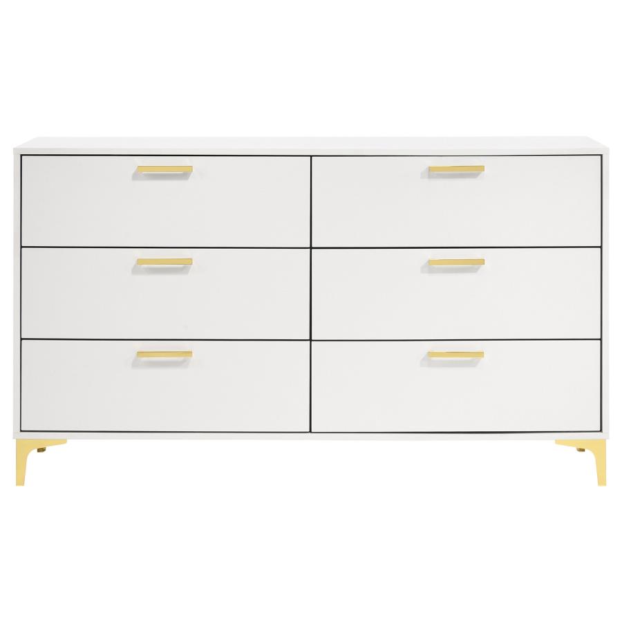 Kendall 6-drawer Dresser White view 3