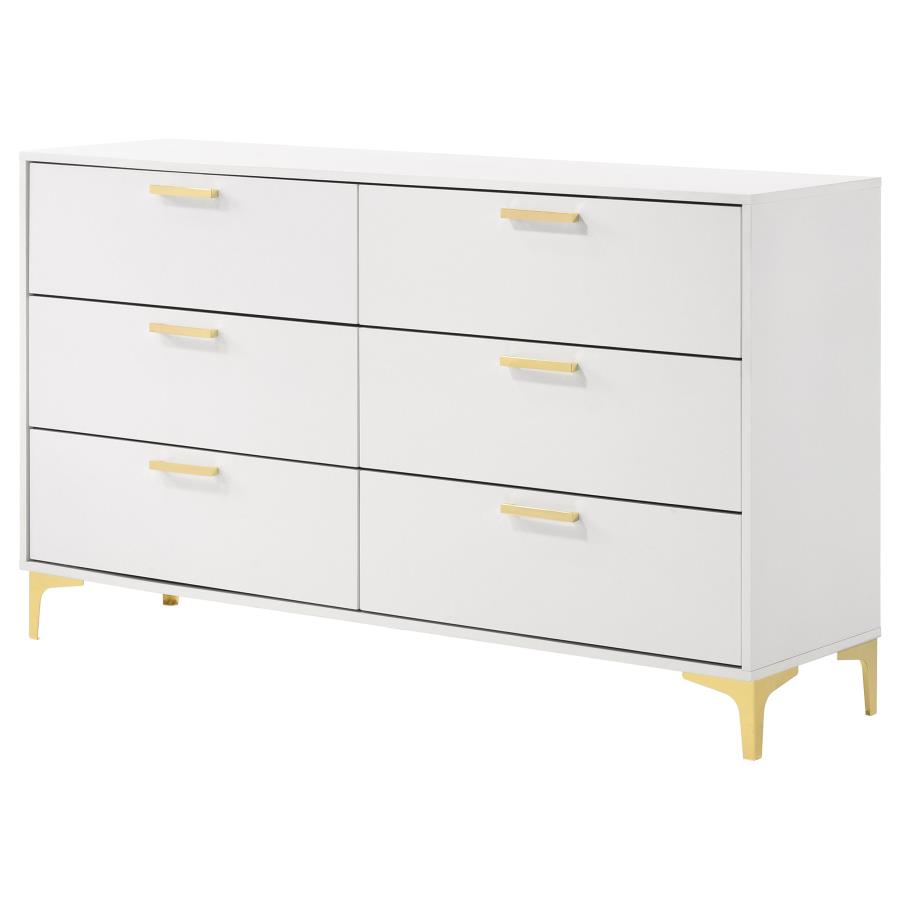 Kendall 6-drawer Dresser White view 4