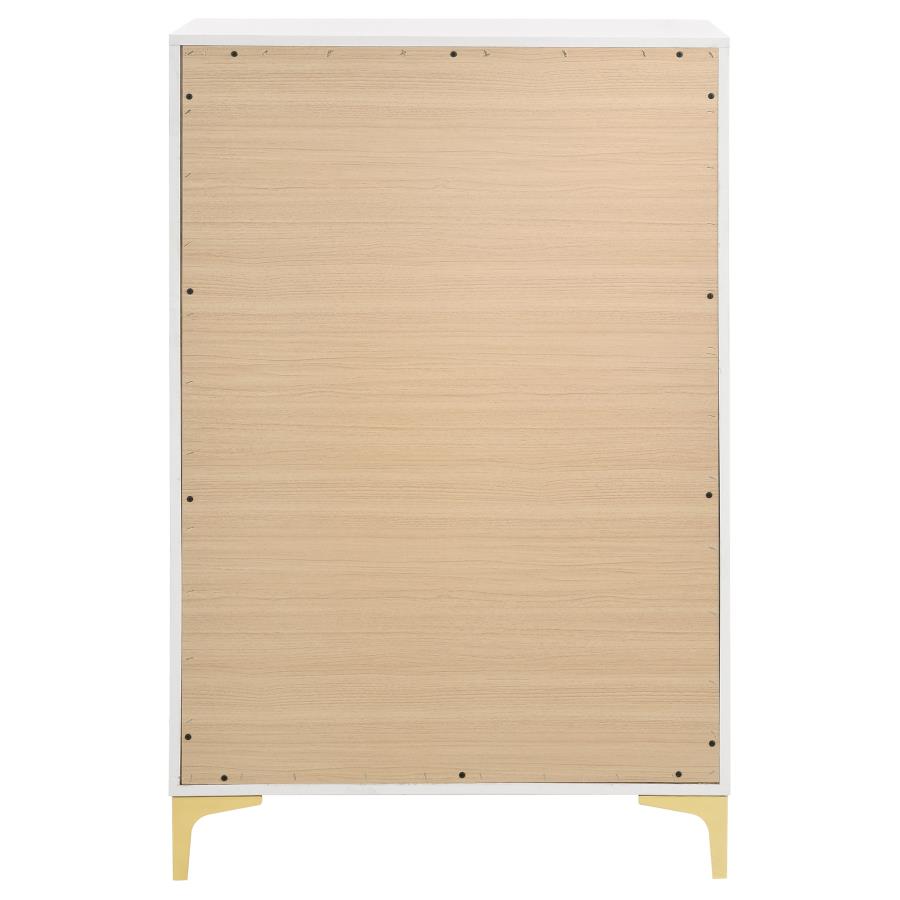 Kendall 5-drawer Bedroom Chest White view 5