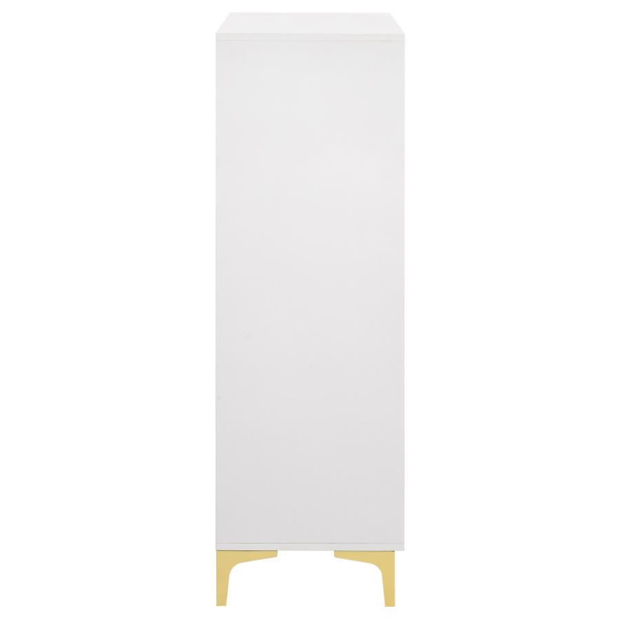 Kendall 5-drawer Bedroom Chest White view 6