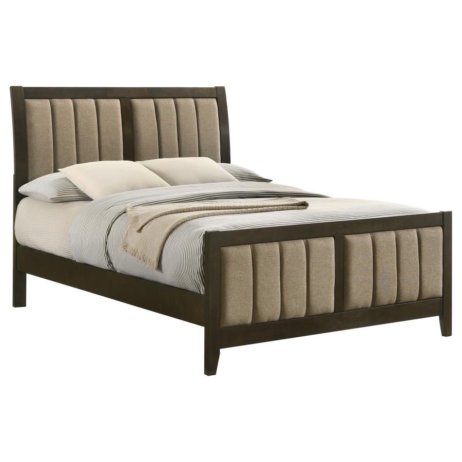 Wilkes 51-inch Upholstered Full Bed Dark Cocoa view 3