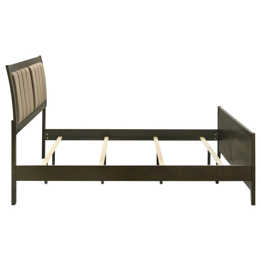 Wilkes 51-inch Upholstered Eastern King Bed Dark Cocoa view 6