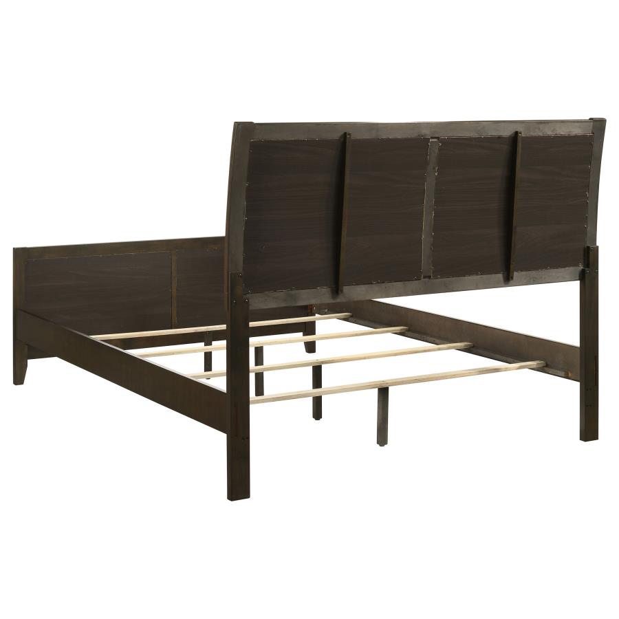 Wilkes 51-inch Upholstered Queen Bed Dark Cocoa view 4