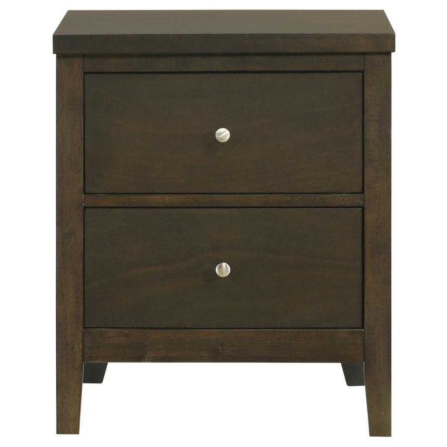 Wilkes 2-drawer Nightstand Bedside Table Dark Cocoa view 3