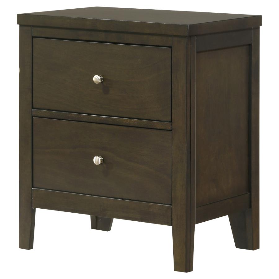 Wilkes 2-drawer Nightstand Bedside Table Dark Cocoa view 4