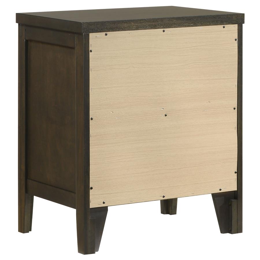 Wilkes 2-drawer Nightstand Bedside Table Dark Cocoa view 6