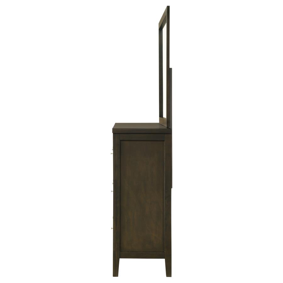 Wilkes 6-drawer Dresser and Mirror Dark Cocoa view 5