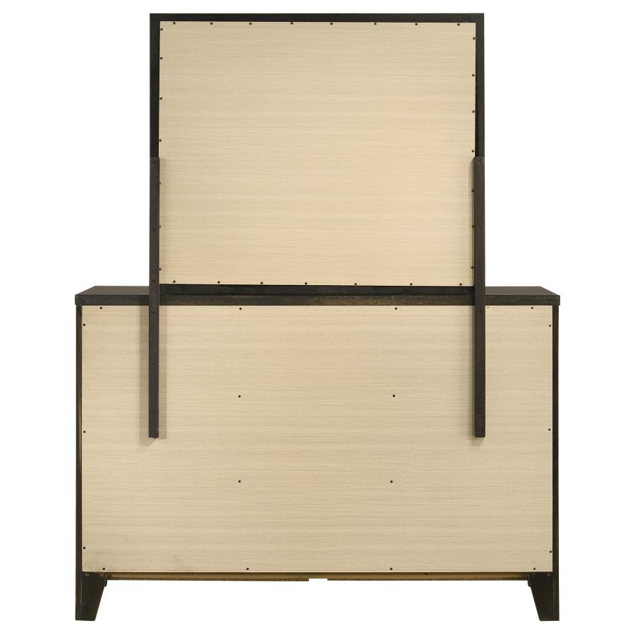 Wilkes 6-drawer Dresser and Mirror Dark Cocoa view 7