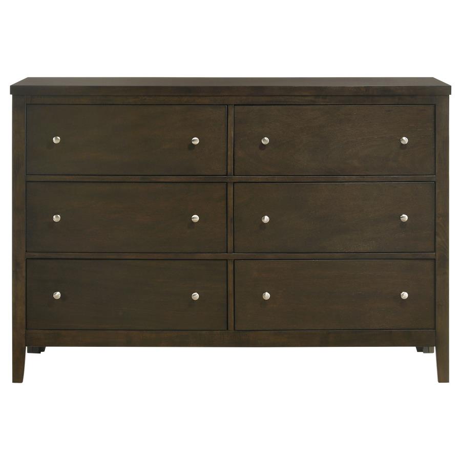 Wilkes 6-drawer Dresser Cabinet Dark Cocoa view 3