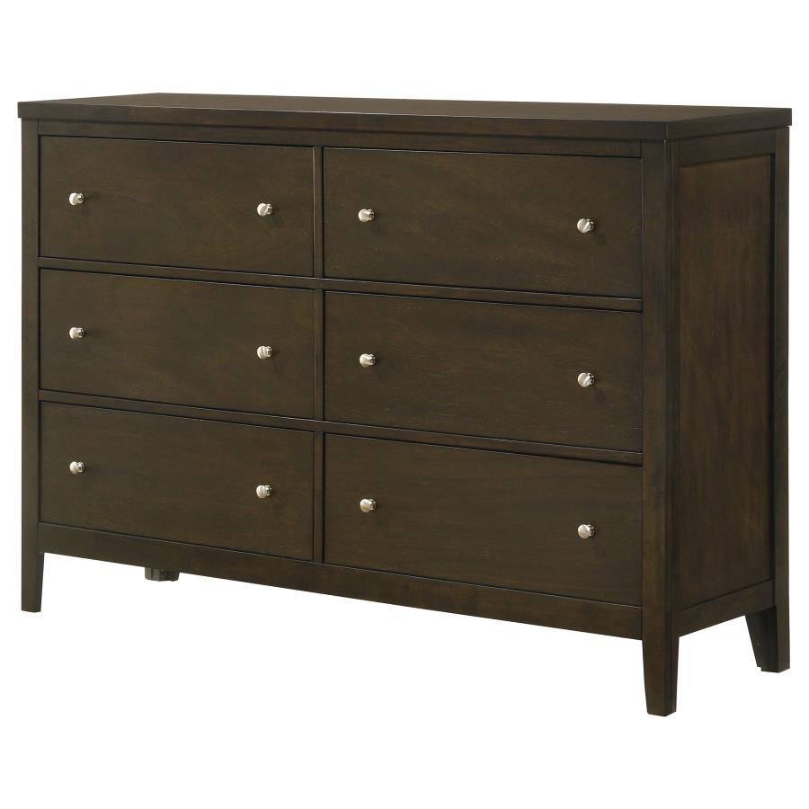 Wilkes 6-drawer Dresser Cabinet Dark Cocoa view 4