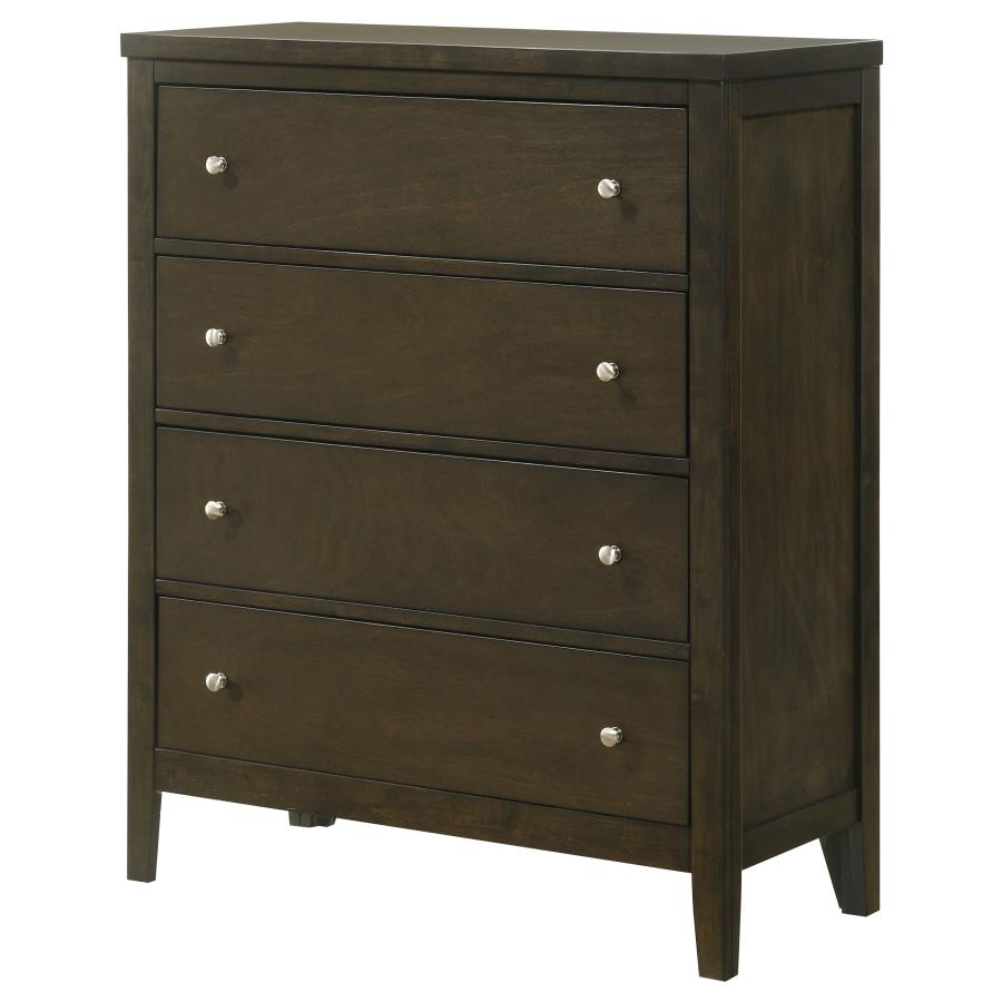 Wilkes 4-drawer Chest of Drawers Dark Cocoa view 4