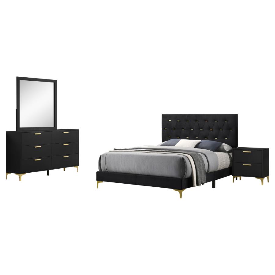 Kendall 4-piece Eastern King Bedroom Set Black view 2