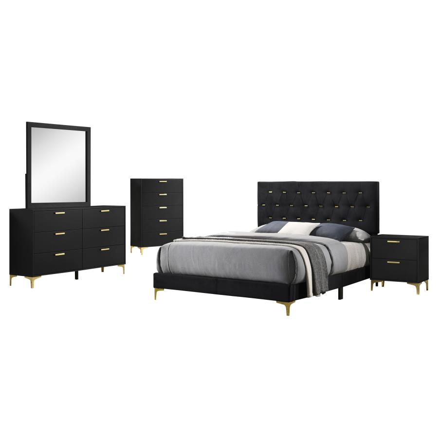 Kendall 5-piece Eastern King Bedroom Set Black view 2