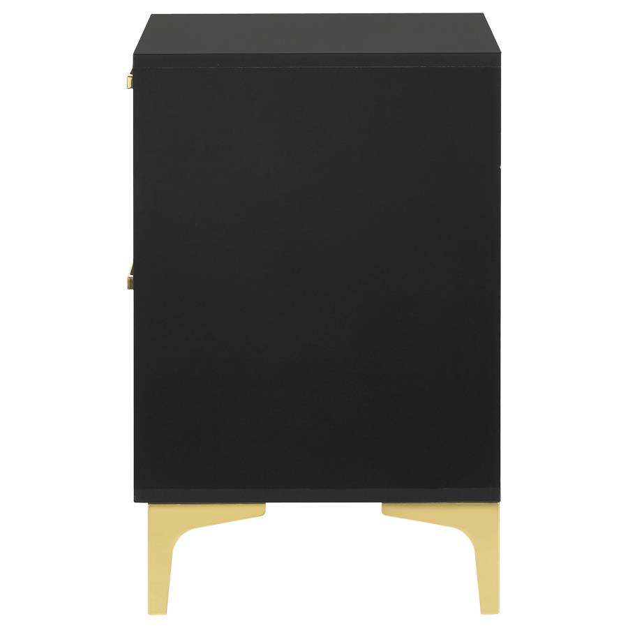 Kendall 2-drawer Nightstand Black view 5