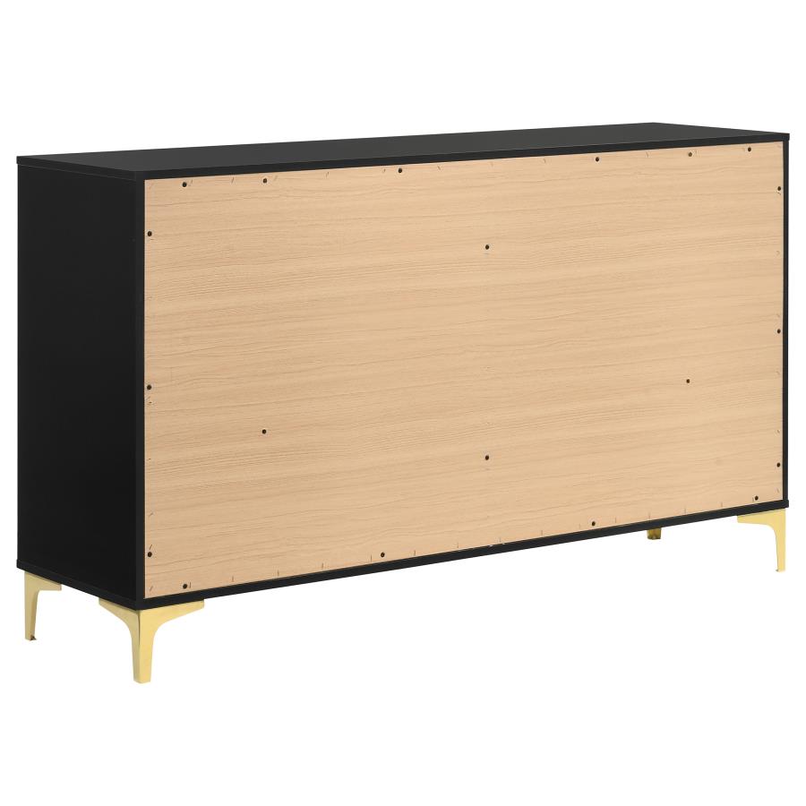 Kendall 6-drawer Dresser Black view 4