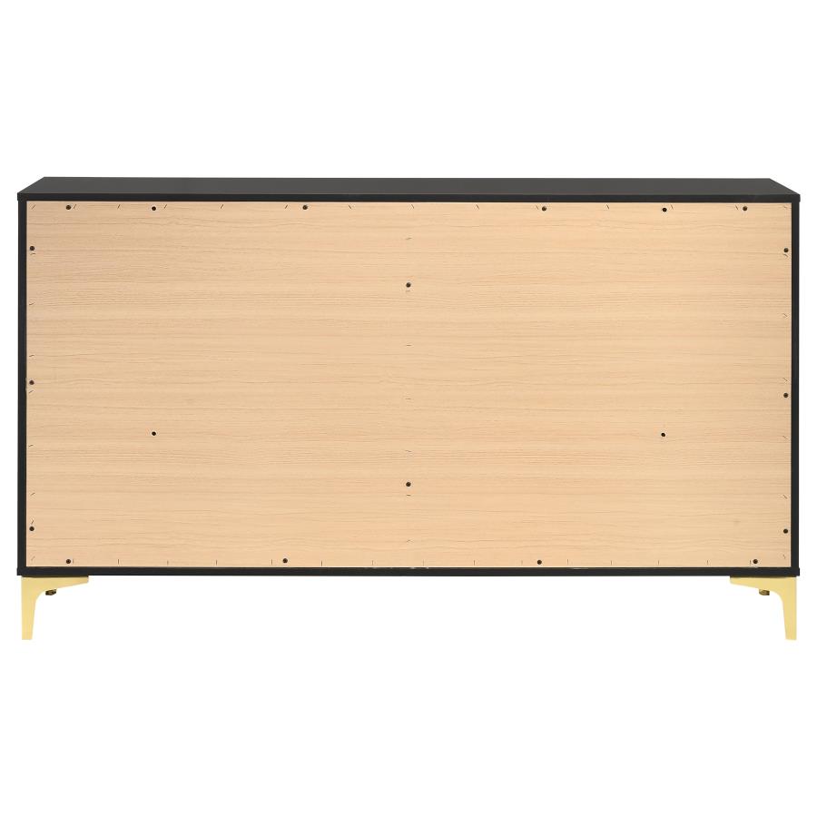 Kendall 6-drawer Dresser Black view 5