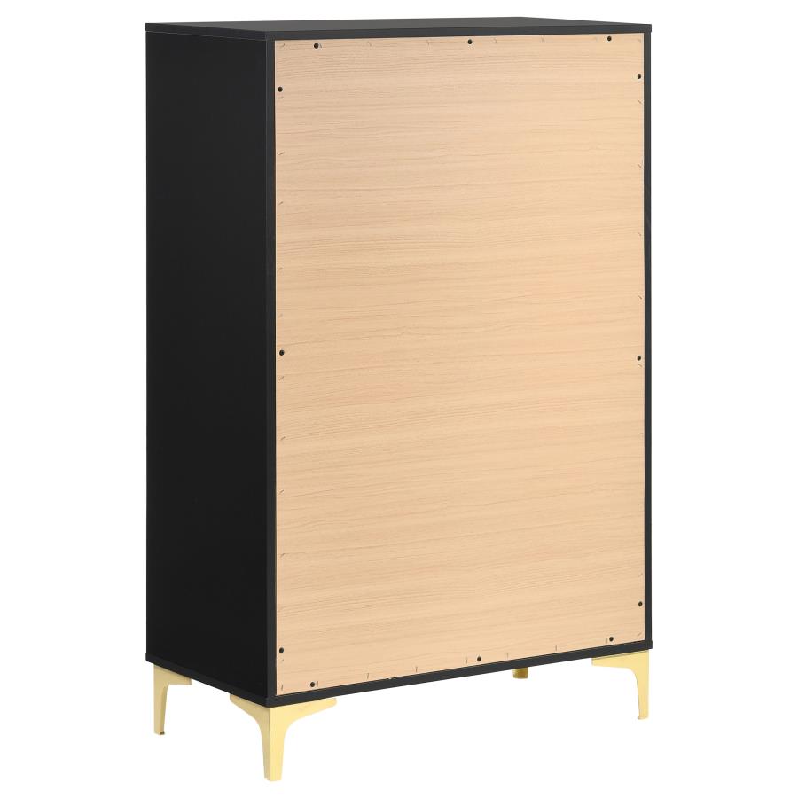 Kendall 5-drawer Bedroom Chest Black view 4
