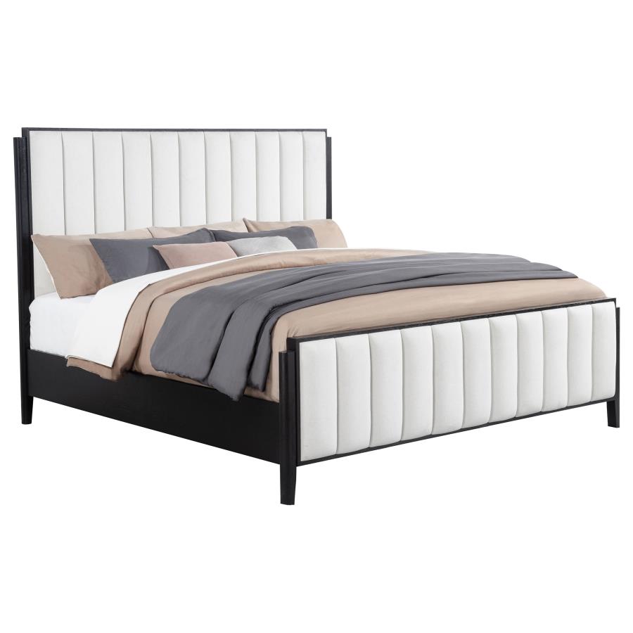Brookmead 60-inch Upholstered Eastern King Bed Black view 3