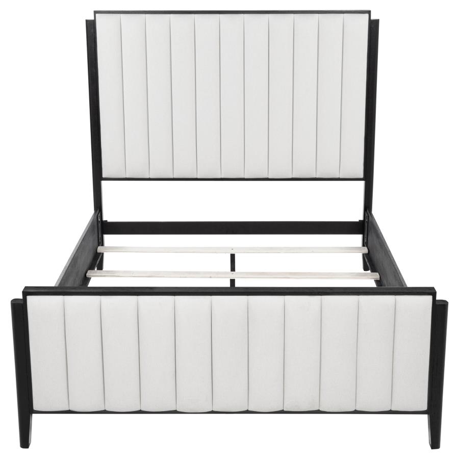 Brookmead 60-inch Upholstered Queen Bed Black view 4