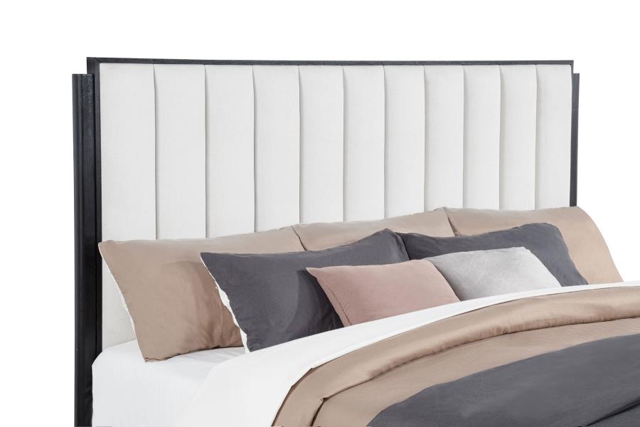 Brookmead 60-inch Upholstered Queen Bed Black view 7