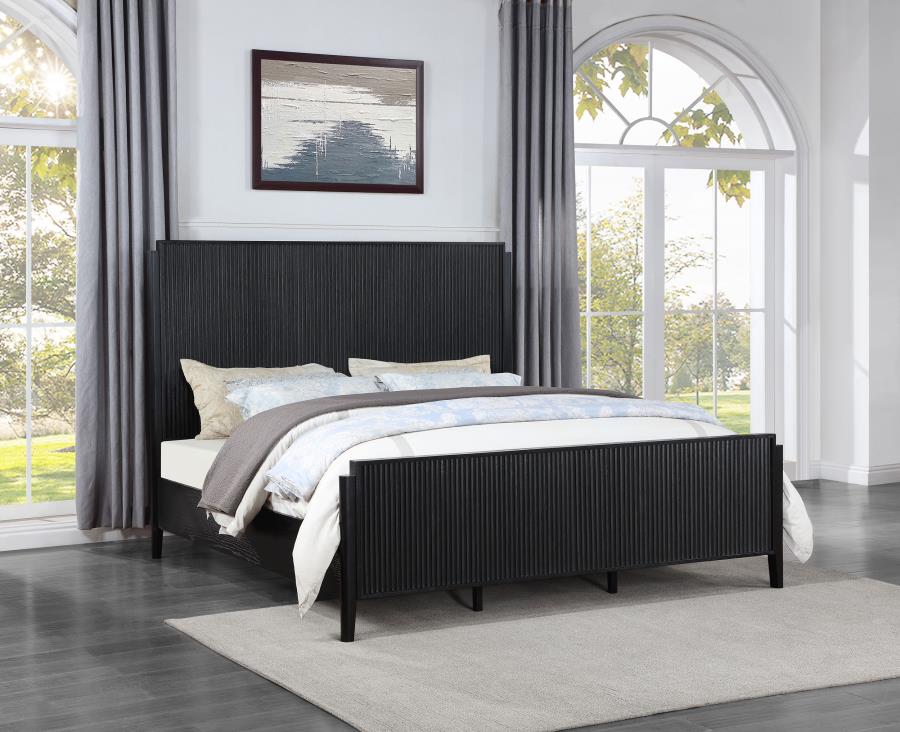 Brookmead Wood Eastern King Panel Bed Black view 2