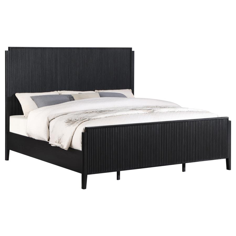 Brookmead Wood Eastern King Panel Bed Black view 3