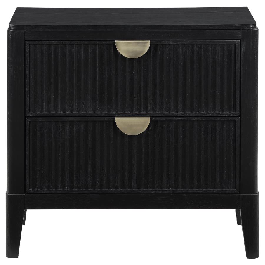 Brookmead 2-drawer Nightstand Black view 3