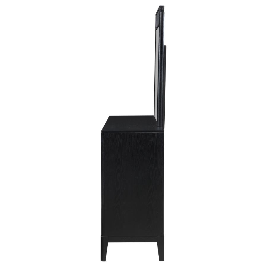 Brookmead 8-drawer Dresser with Mirror Black view 5