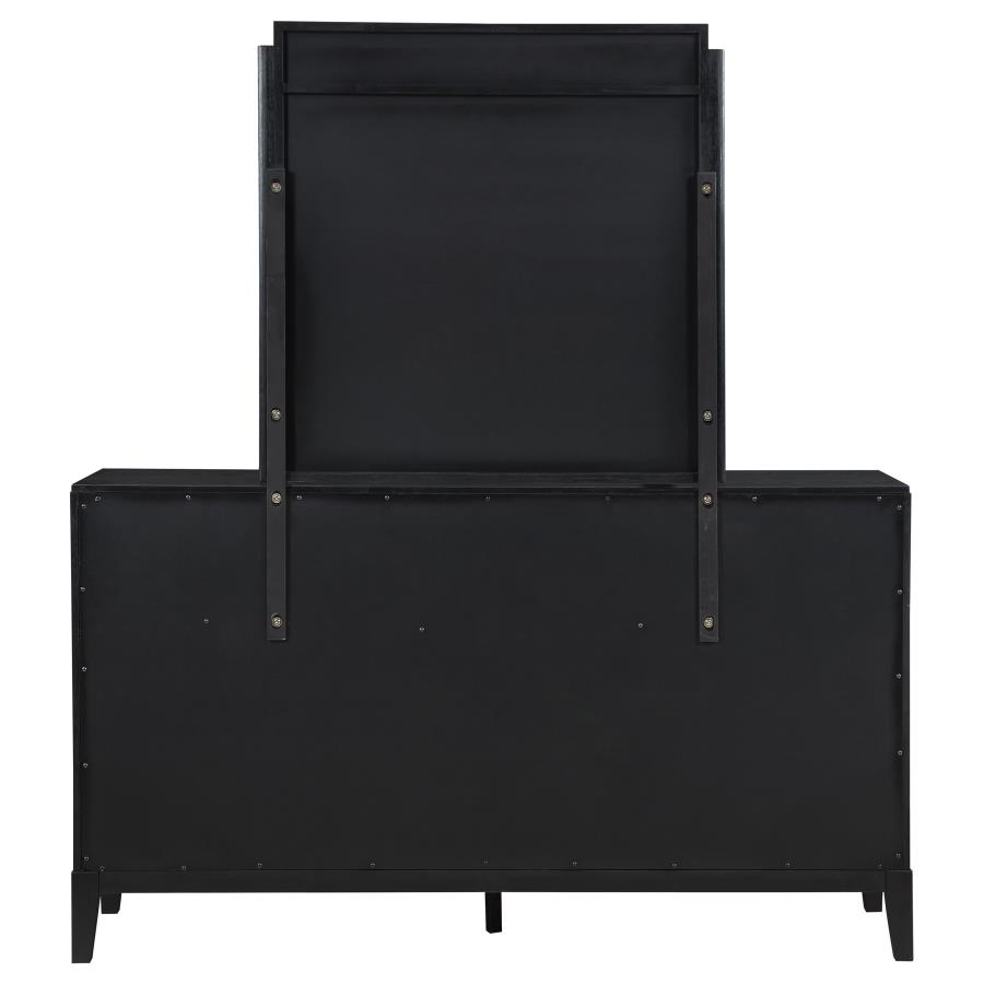 Brookmead 8-drawer Dresser with Mirror Black view 7