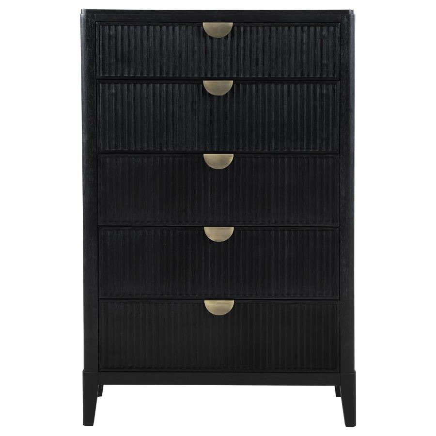 Brookmead 5-drawer Bedroom Chest Black view 3