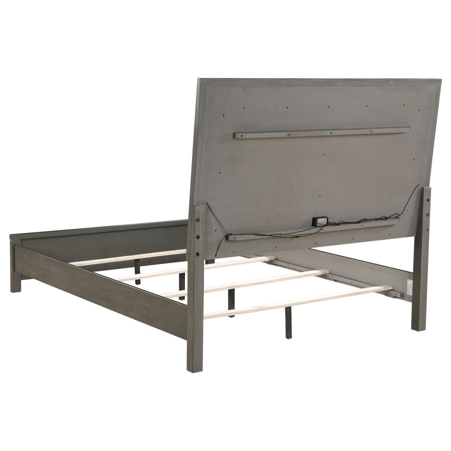 Kieran Wood California King LED Panel Bed Grey view 4