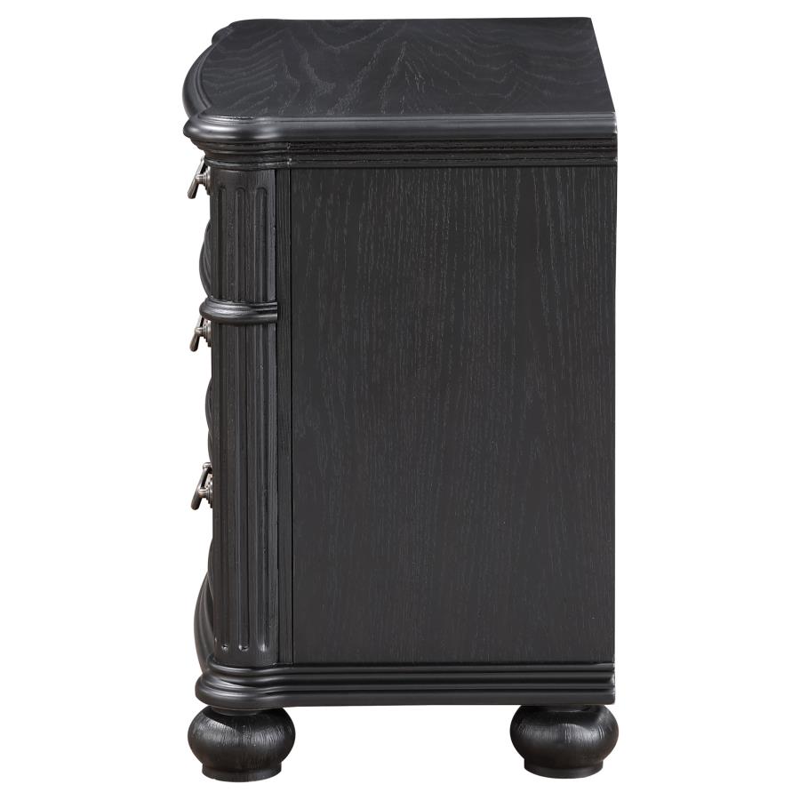 Celina 3-drawer Nightstand Black view 5