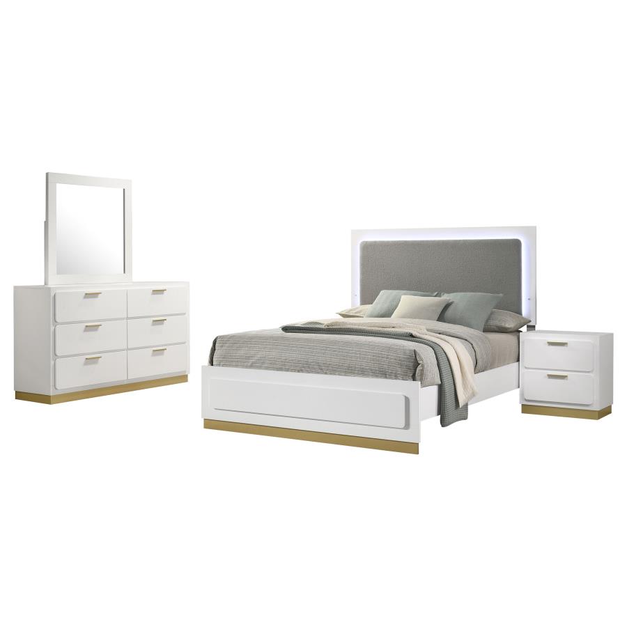 Caraway 4-piece Queen Bedroom Set White view 2