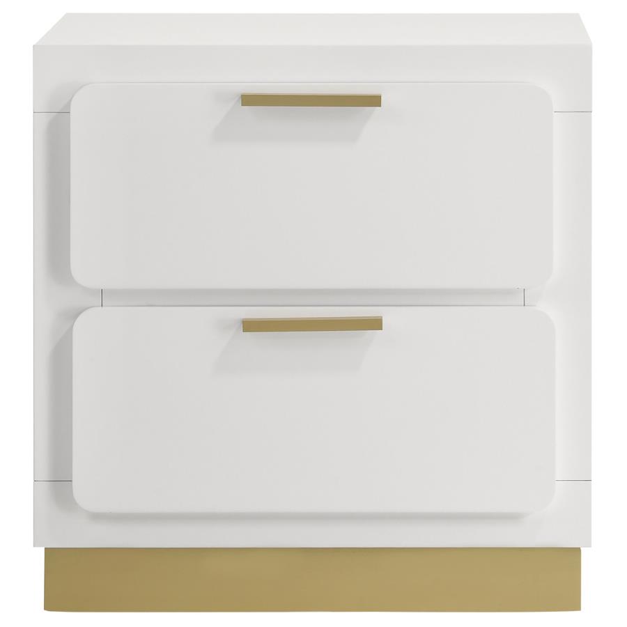 Caraway 2-drawer Nightstand White view 3