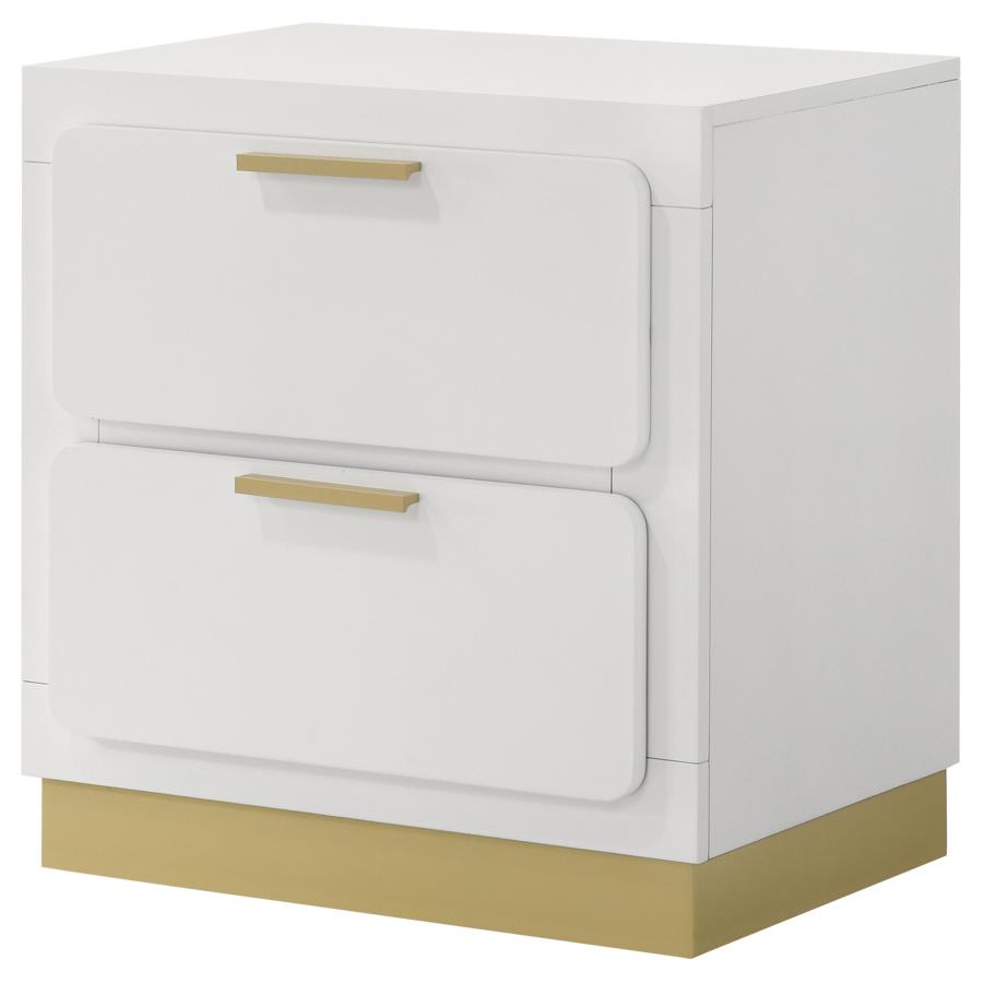Caraway 2-drawer Nightstand White view 4