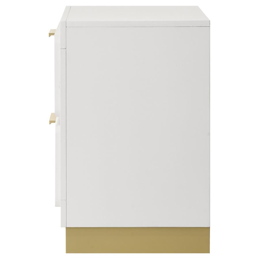 Caraway 2-drawer Nightstand White view 5