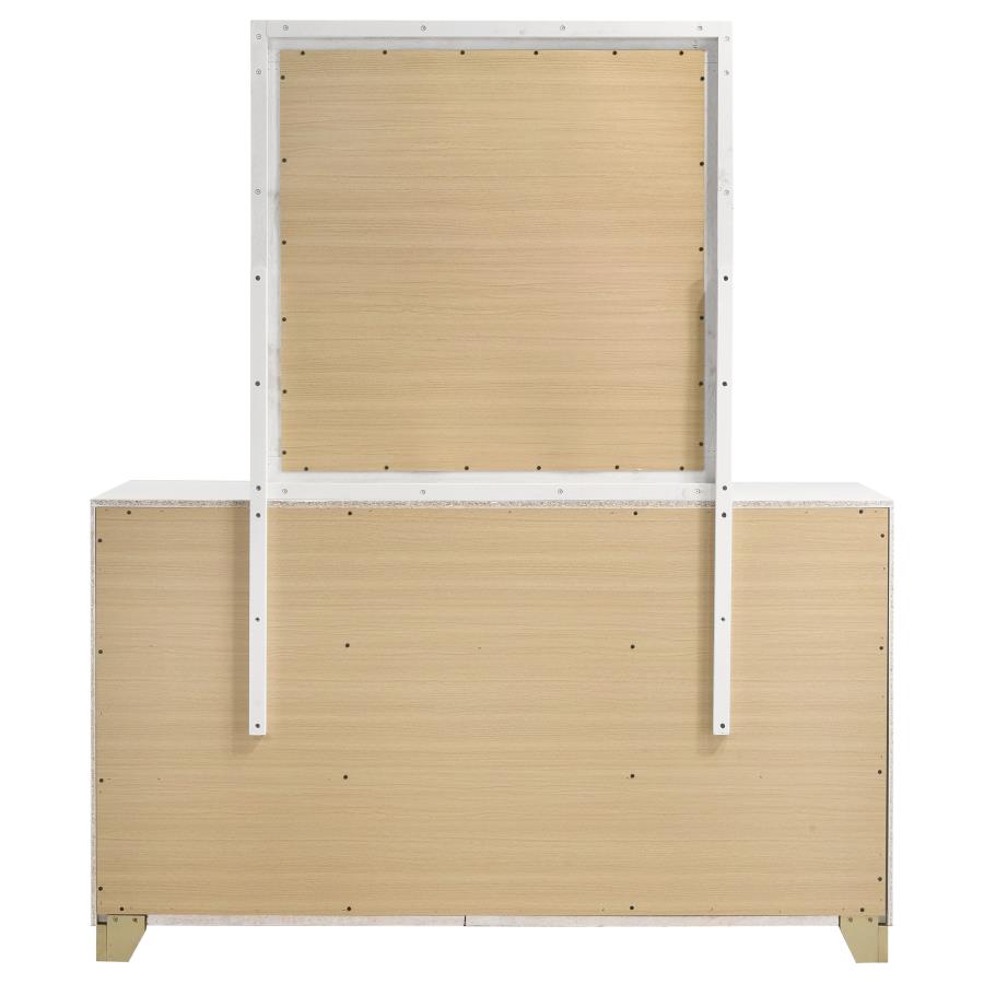 Caraway 6-drawer Dresser with Mirror White view 7
