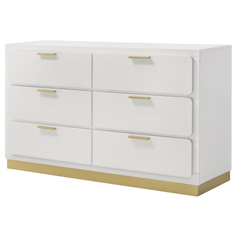 Caraway 6-drawer Dresser White view 4