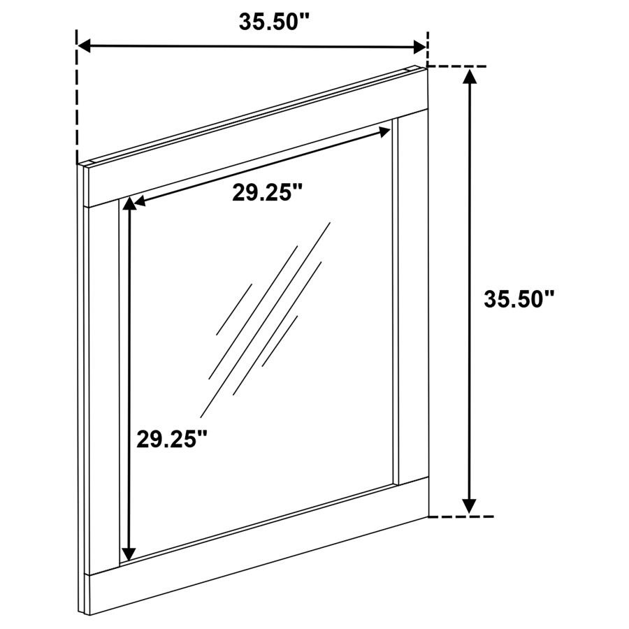 Caraway Dresser Mirror White view 4
